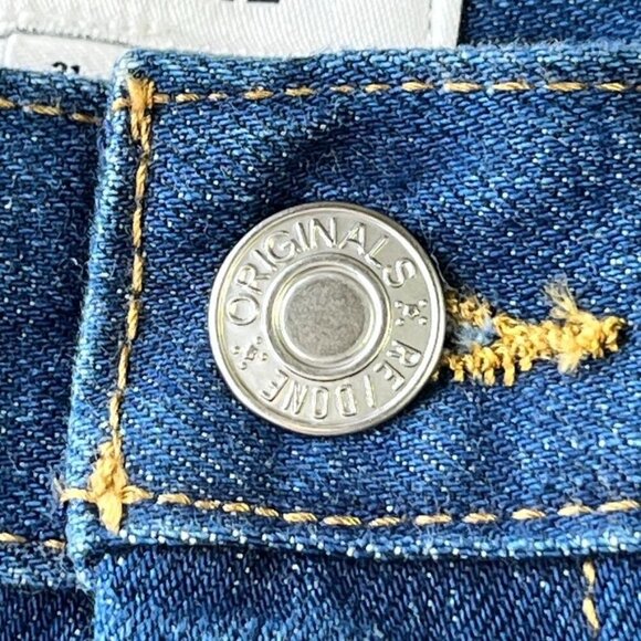 RE/DONE 70s' Wide-Leg Jeans Size 31 Dark Wash Flat Front Coin Pockets Mom Jeans - Picture 5 of 11